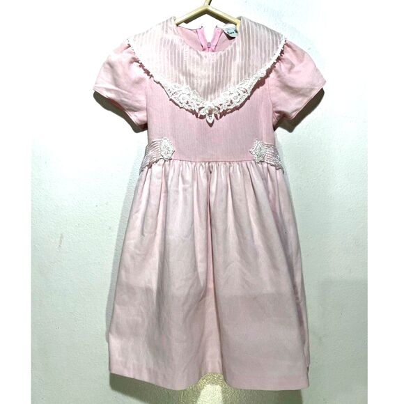 Rare Editions girls dress pink cottage kids size 4 spot flow - Picture 1 of 9